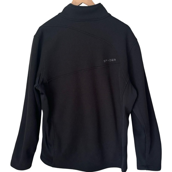 SPYDER Bandit Half Zip Fleece Sweater Jacket Black Pullover Outdoor Activewear - Picture 9 of 13